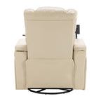 Fauteuil inclinable électrique pivotant à 270 degrés en cuir PU, siège individuel, fauteuil inclinable pour home cinéma avec dossier confortable et plateau