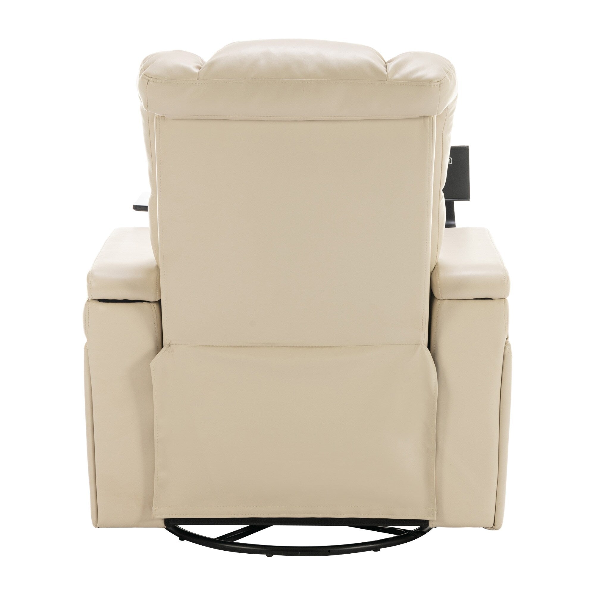 Fauteuil inclinable électrique pivotant à 270 degrés en cuir PU, siège individuel, fauteuil inclinable pour home cinéma avec dossier confortable et plateau