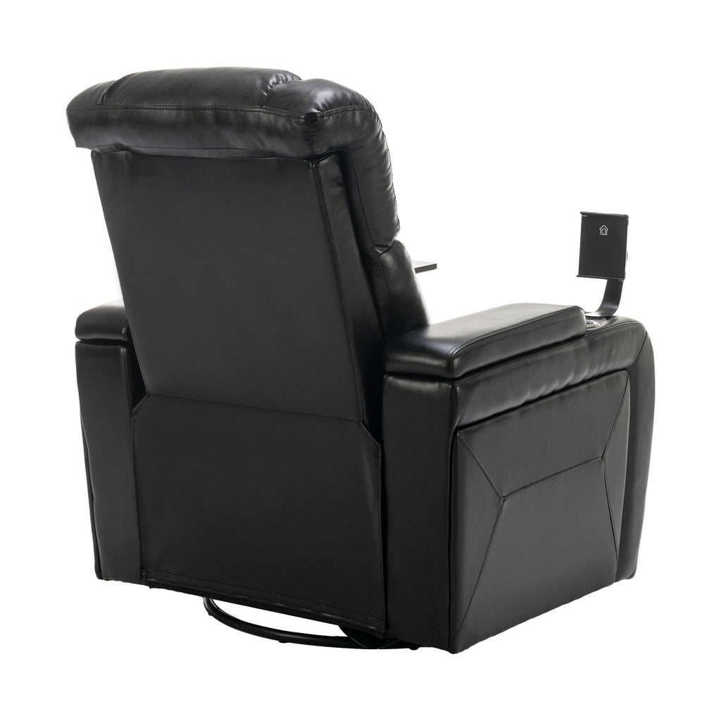 Fauteuil inclinable électrique pivotant à 270 degrés, siège individuel, pour home cinéma, avec plateau, support pour téléphone, porte-gobelet et port USB