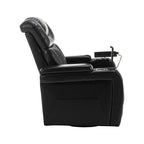 Fauteuil inclinable électrique pivotant à 270 degrés, siège individuel, pour home cinéma, avec plateau, support pour téléphone, porte-gobelet et port USB