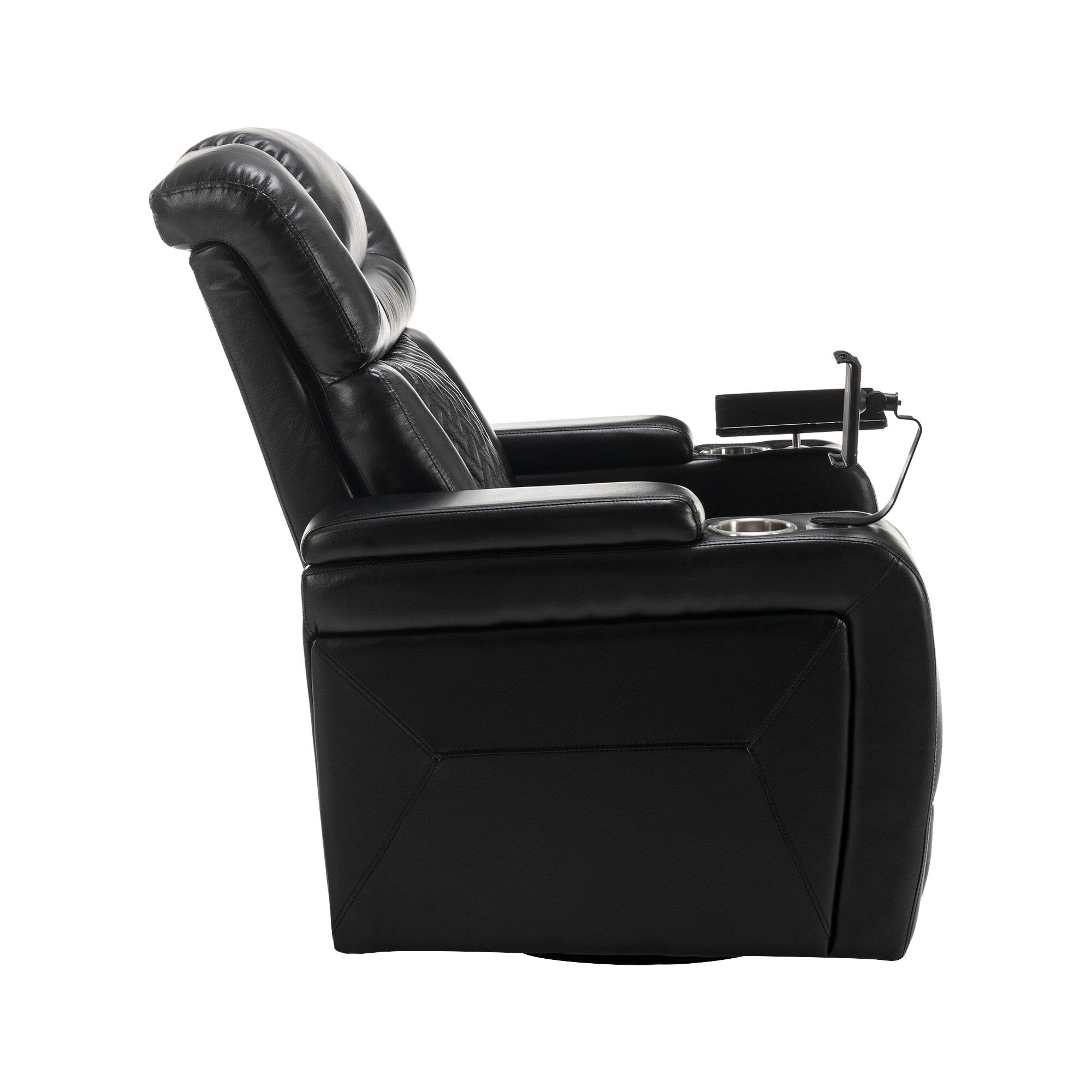 Fauteuil inclinable électrique pivotant à 270 degrés, siège individuel, pour home cinéma, avec plateau, support pour téléphone, porte-gobelet et port USB
