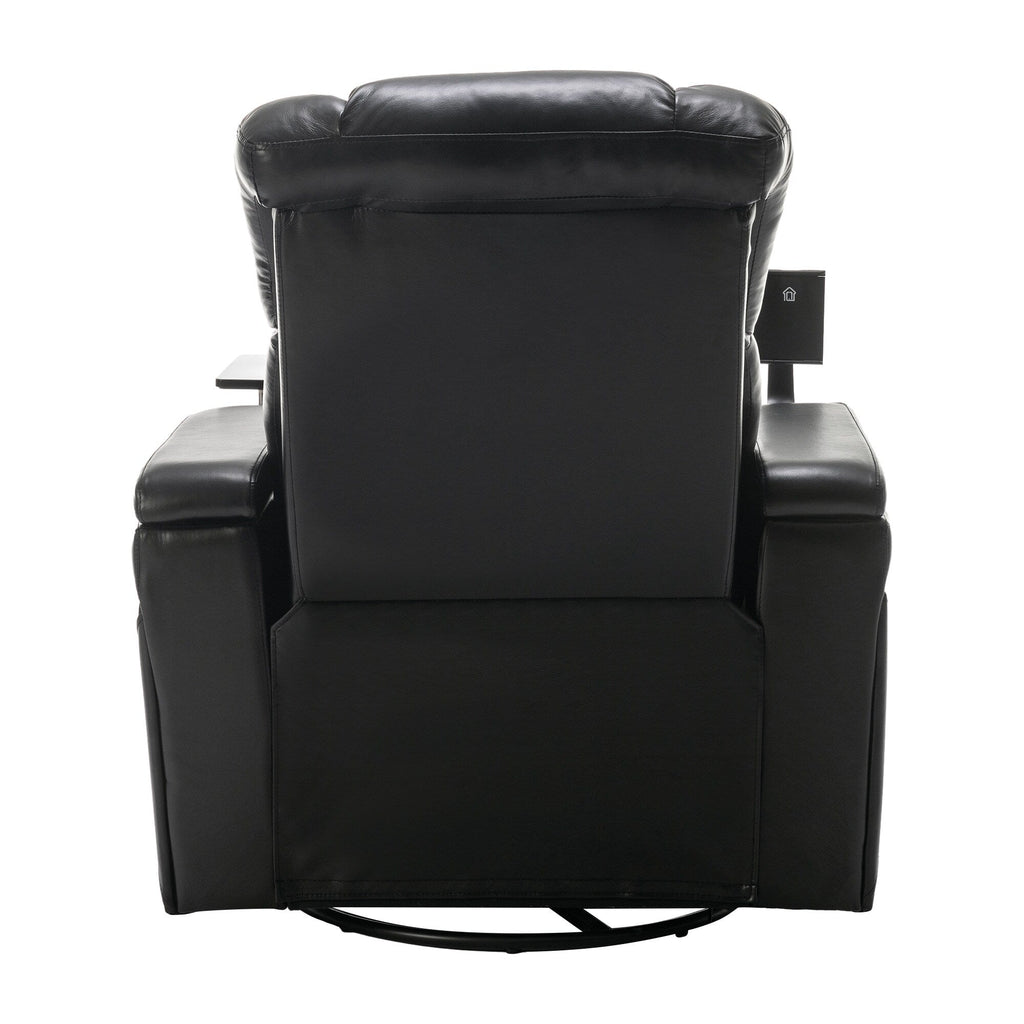 Fauteuil inclinable électrique pivotant à 270 degrés, siège individuel, pour home cinéma, avec plateau, support pour téléphone, porte-gobelet et port USB