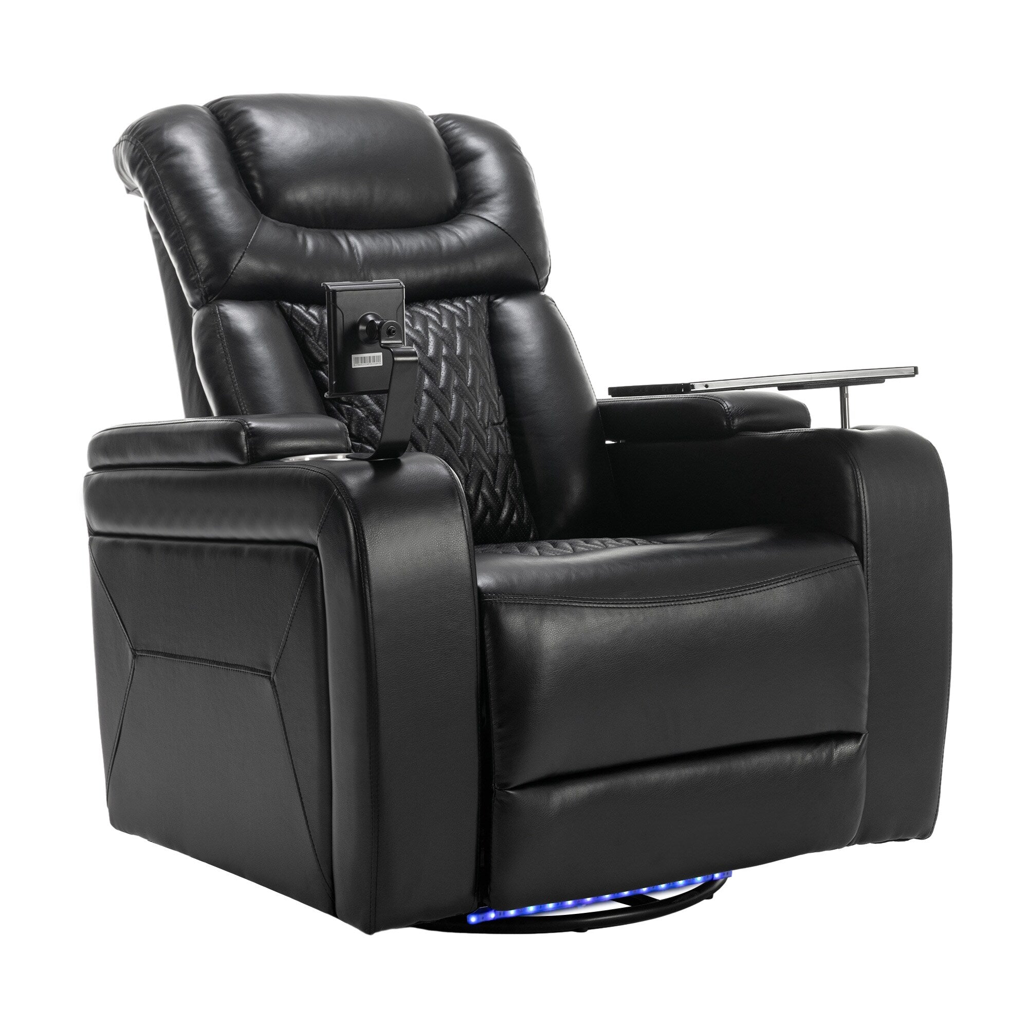 Fauteuil inclinable électrique pivotant à 270 degrés, siège individuel, pour home cinéma, avec plateau, support pour téléphone, porte-gobelet et port USB
