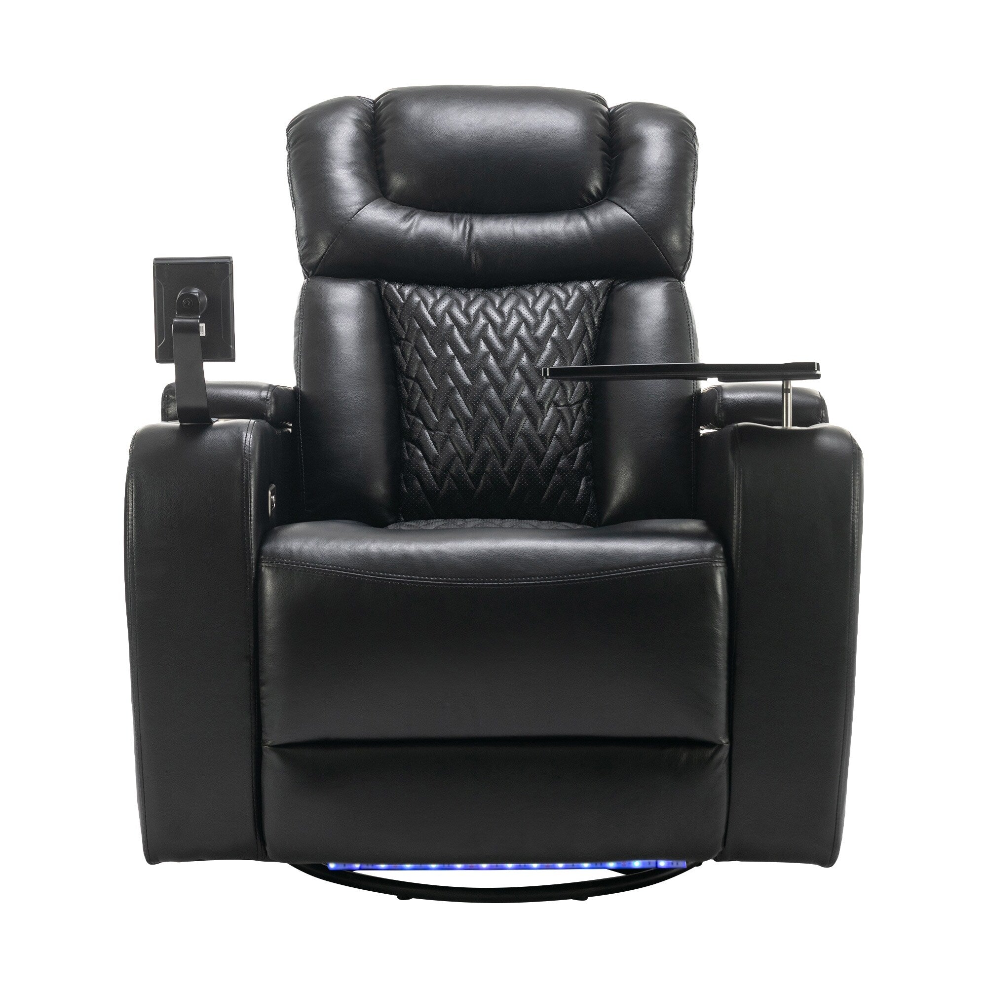 Fauteuil inclinable électrique pivotant à 270 degrés, siège individuel, pour home cinéma, avec plateau, support pour téléphone, porte-gobelet et port USB