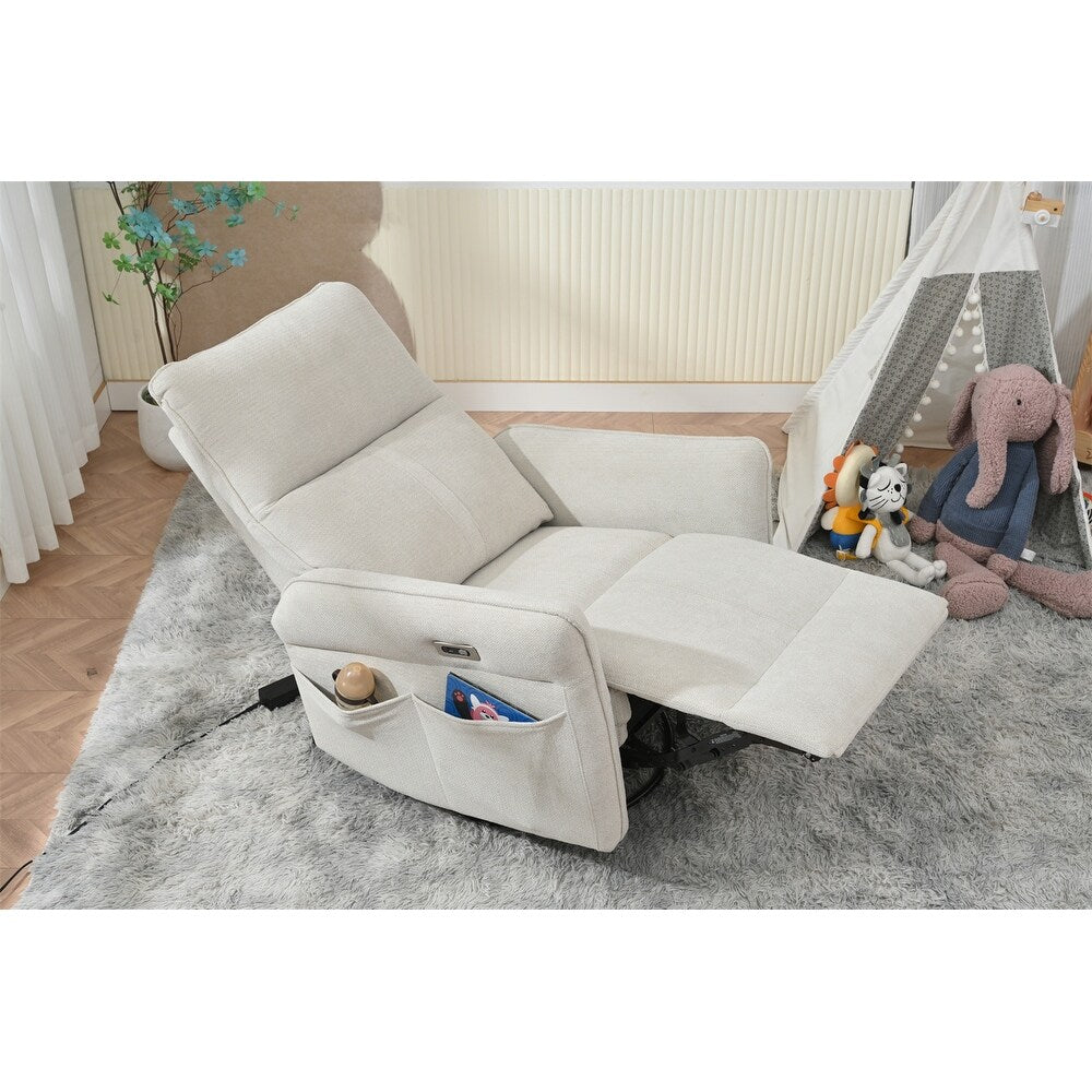 Fauteuil inclinable pivotant à 270° pour adultes, fauteuil inclinable pivotant à bascule, fauteuil inclinable électrique pour petits espaces