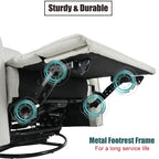 Fauteuil inclinable électrique pivotant à 270° avec ports USB