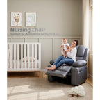 Fauteuils inclinables pivotants surdimensionnés à 360° de 27 pouces avec chauffage et massage