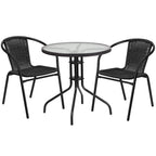 Ensemble table et chaises d'extérieur 3 pièces - 28,75 L x 28,75 P x 28 H