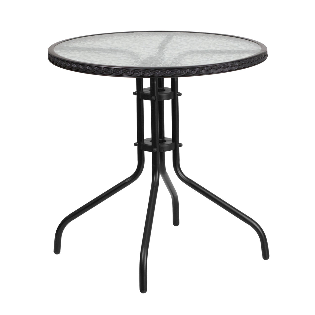 Ensemble table et chaises d'extérieur 3 pièces - 28,75 L x 28,75 P x 28 H