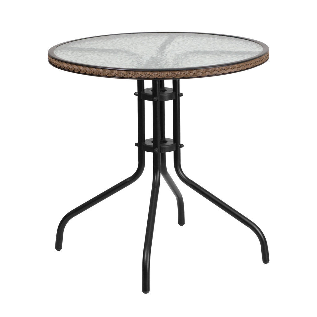 Ensemble table et chaises d'extérieur 3 pièces - 28,75 L x 28,75 P x 28 H