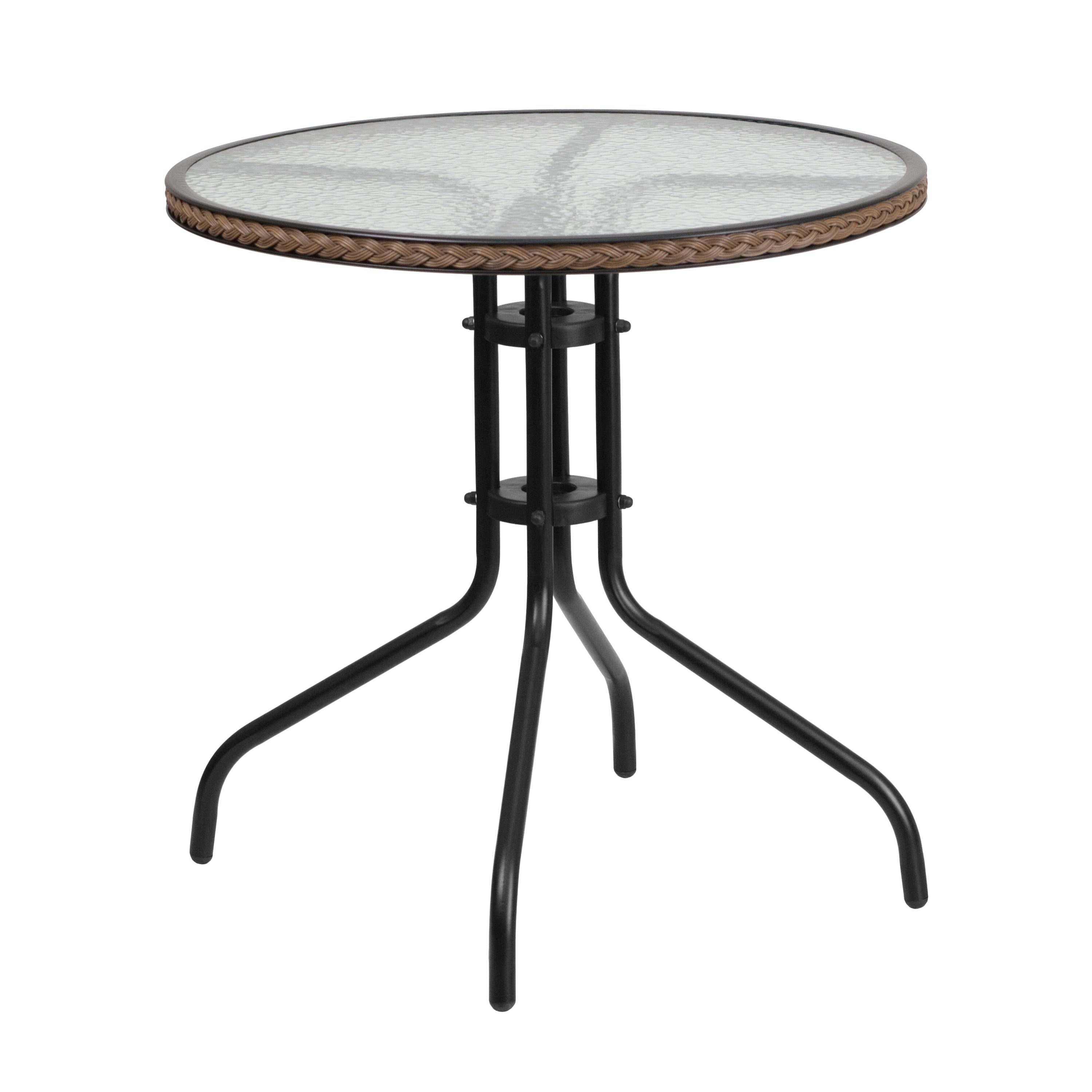 Ensemble table et chaises d'extérieur 3 pièces - 28,75 L x 28,75 P x 28 H