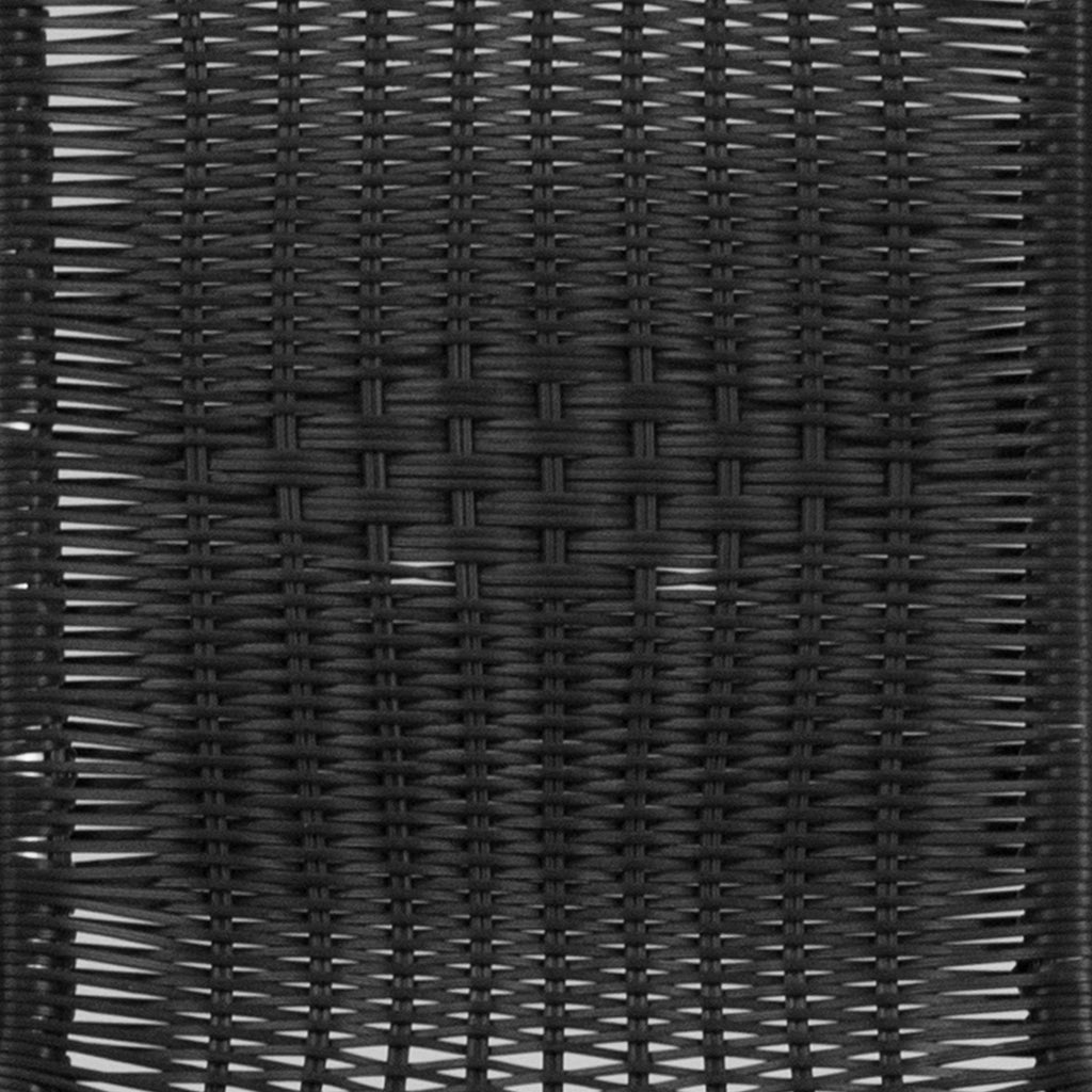 Ensemble de salle à manger de patio 3 pièces en métal et rotin avec table carrée de 28 pouces - 28 L x 28 P x 28 H