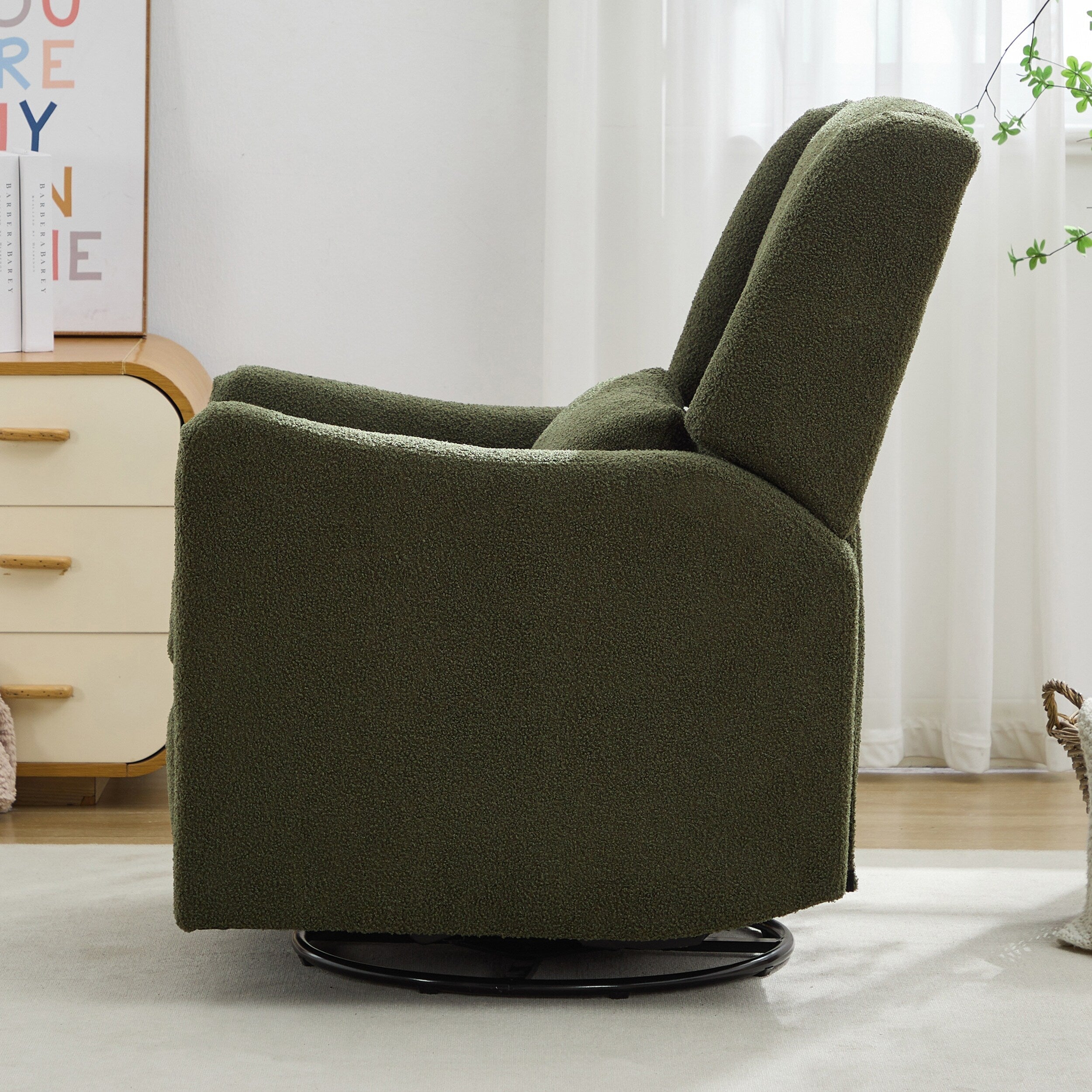 Fauteuil inclinable pivotant à oreilles de 29,5 po de large