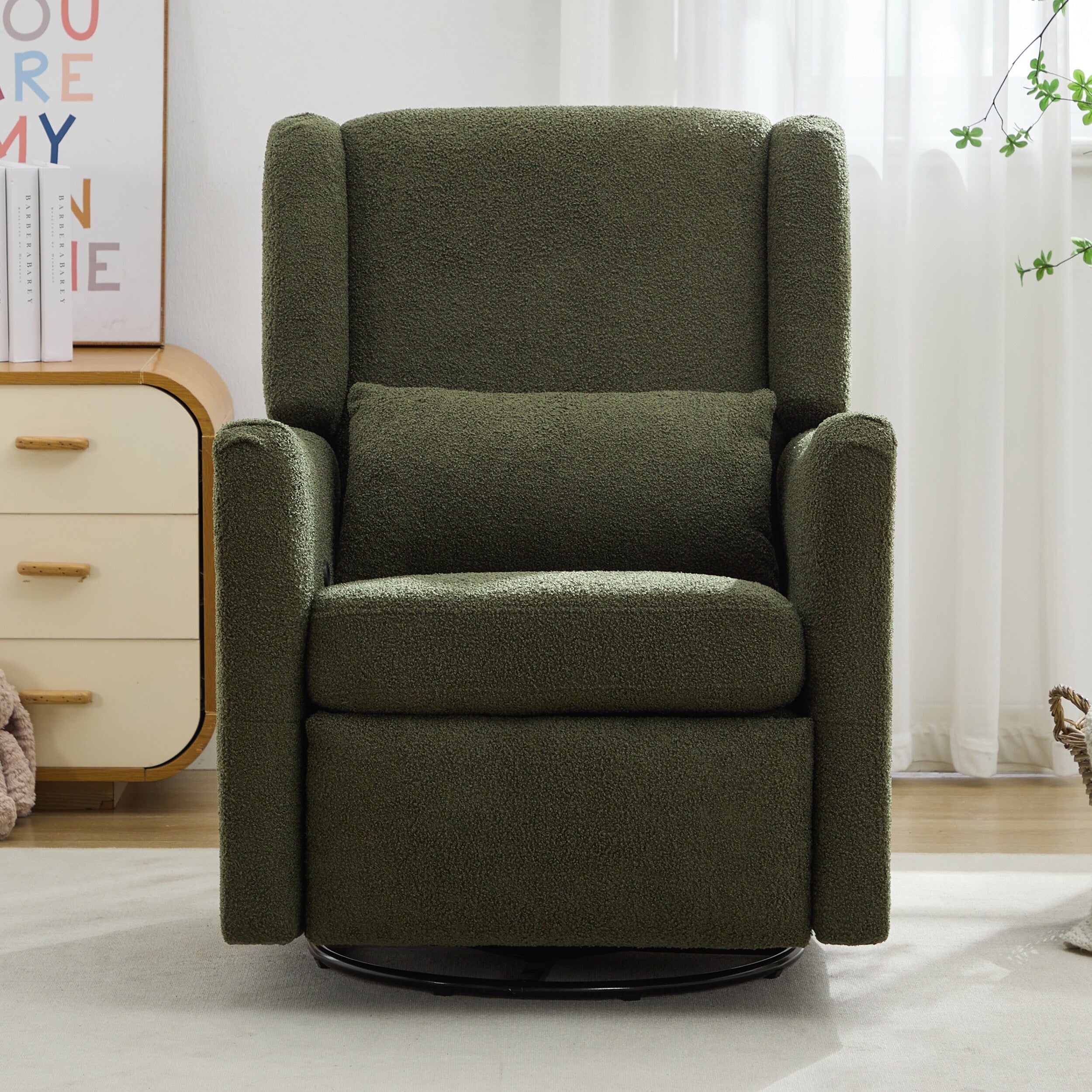 Fauteuil inclinable pivotant à oreilles de 29,5 po de large