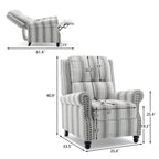 Ensemble de 2 fauteuils inclinables manuels avec garniture cloutée