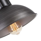 Suspension en forme de dôme de style industriel à 3 lampes, style ferme, en métal, pour îlot de cuisine linéaire, finition bronze huilé