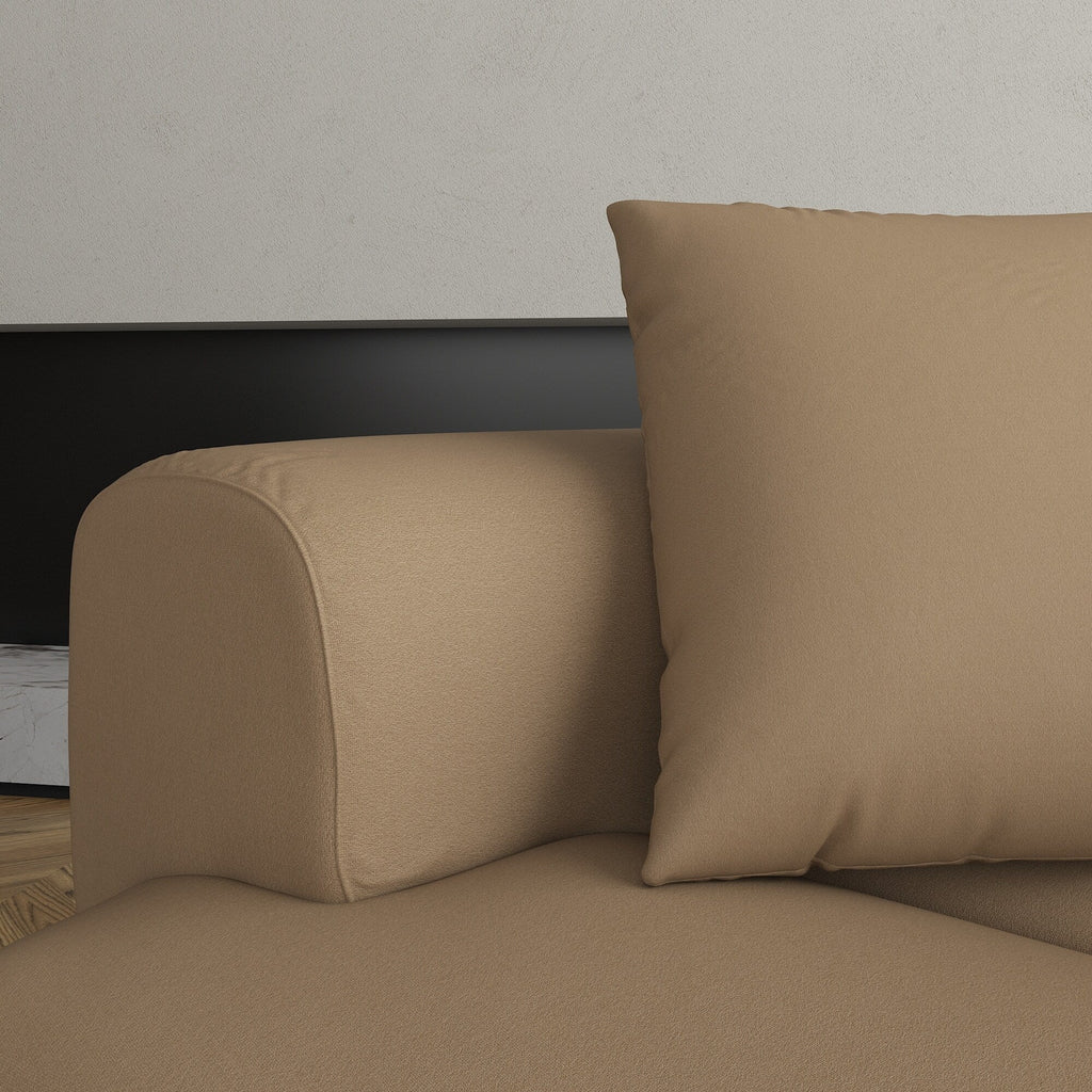 Canapé 3 à 5 places confortable et rembourré avec 3 coussins moelleux