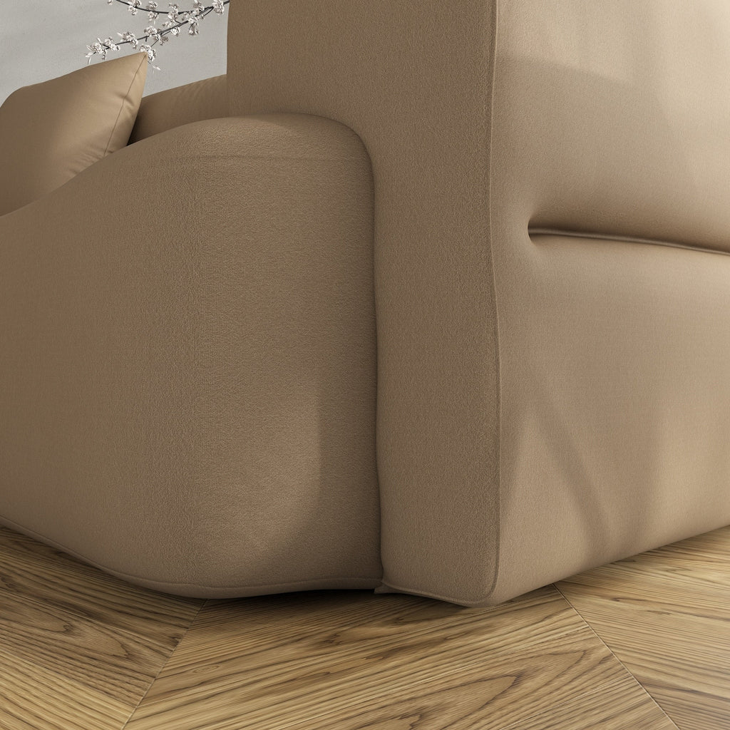 Canapé 3 à 5 places confortable et rembourré avec 3 coussins moelleux