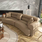 Canapé 3 à 5 places confortable et rembourré avec 3 coussins moelleux