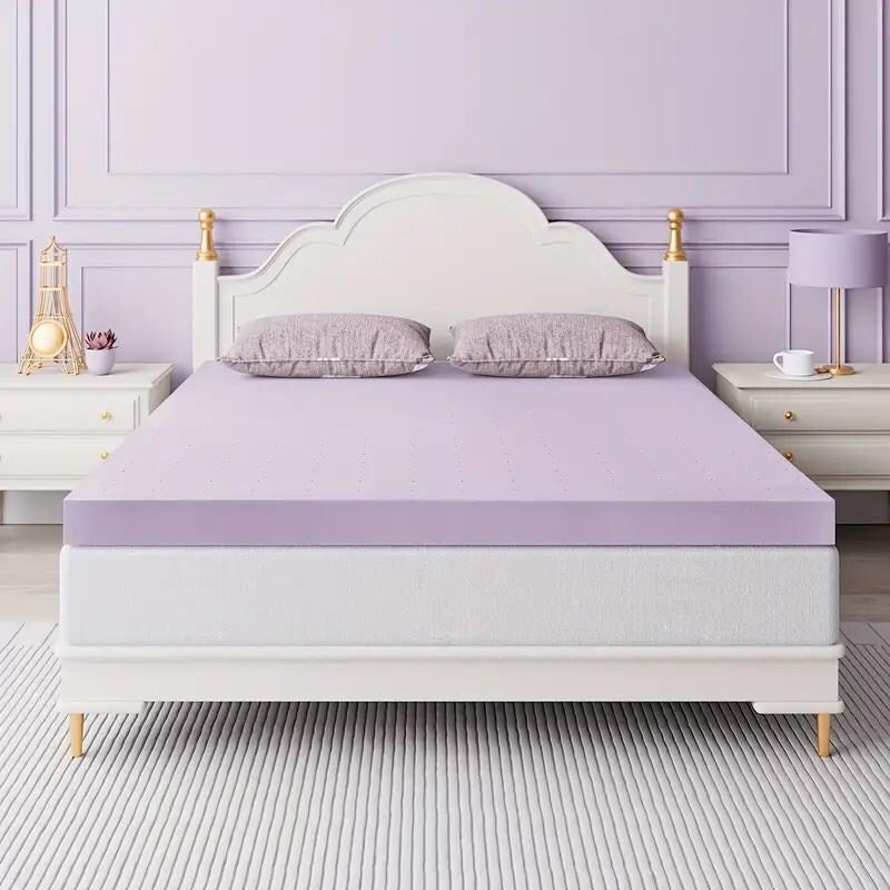 Surmatelas en mousse à mémoire de forme Queen de 7,6 cm, ventilé, rafraîchissant, infusé de gel haute densité