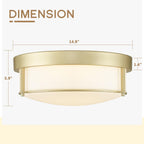 Plafonnier encastré à 3 lampes en verre grainé