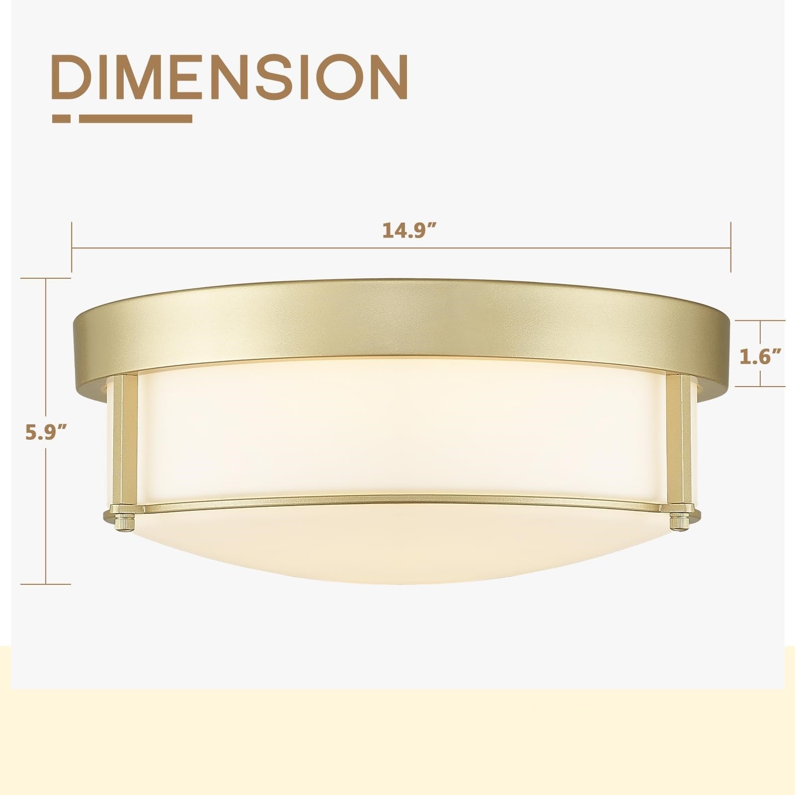 Plafonnier encastré à 3 lampes en verre grainé