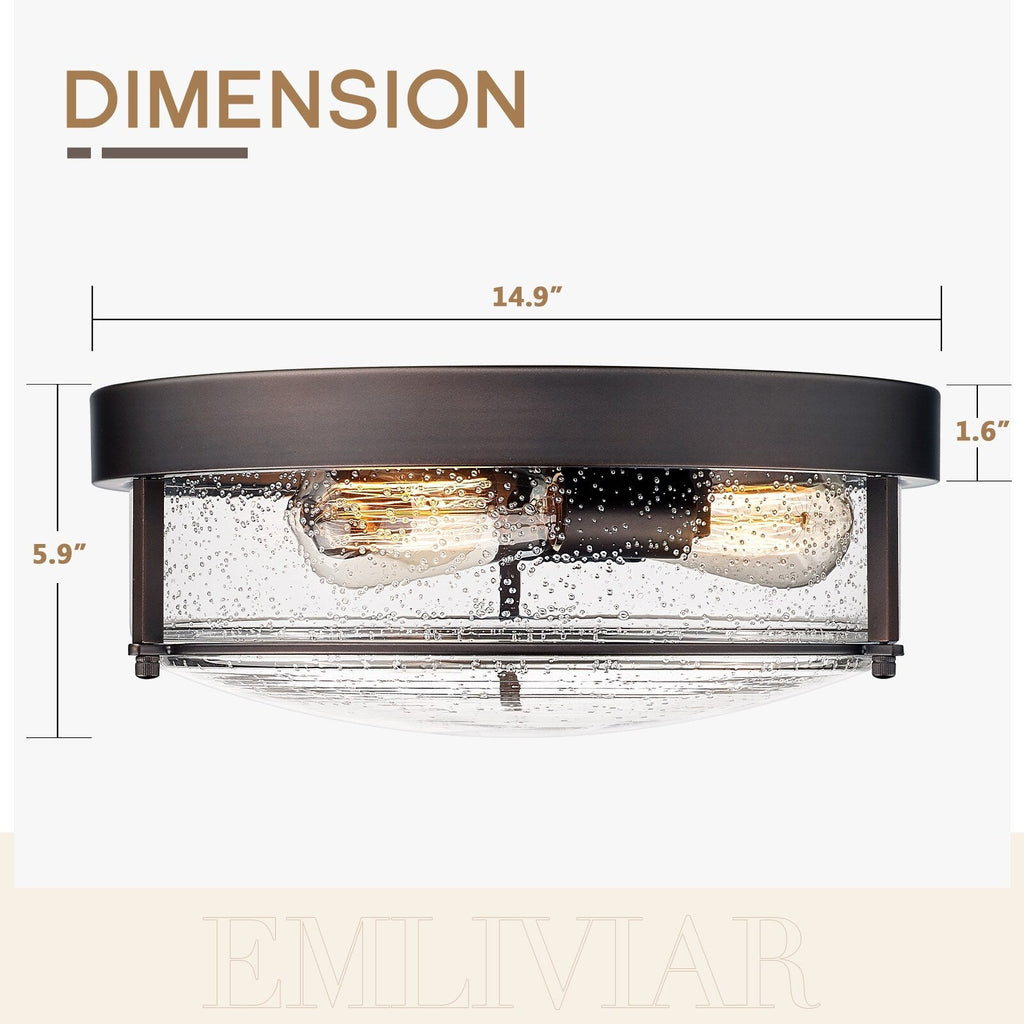 Plafonnier encastré à 3 lampes en verre grainé