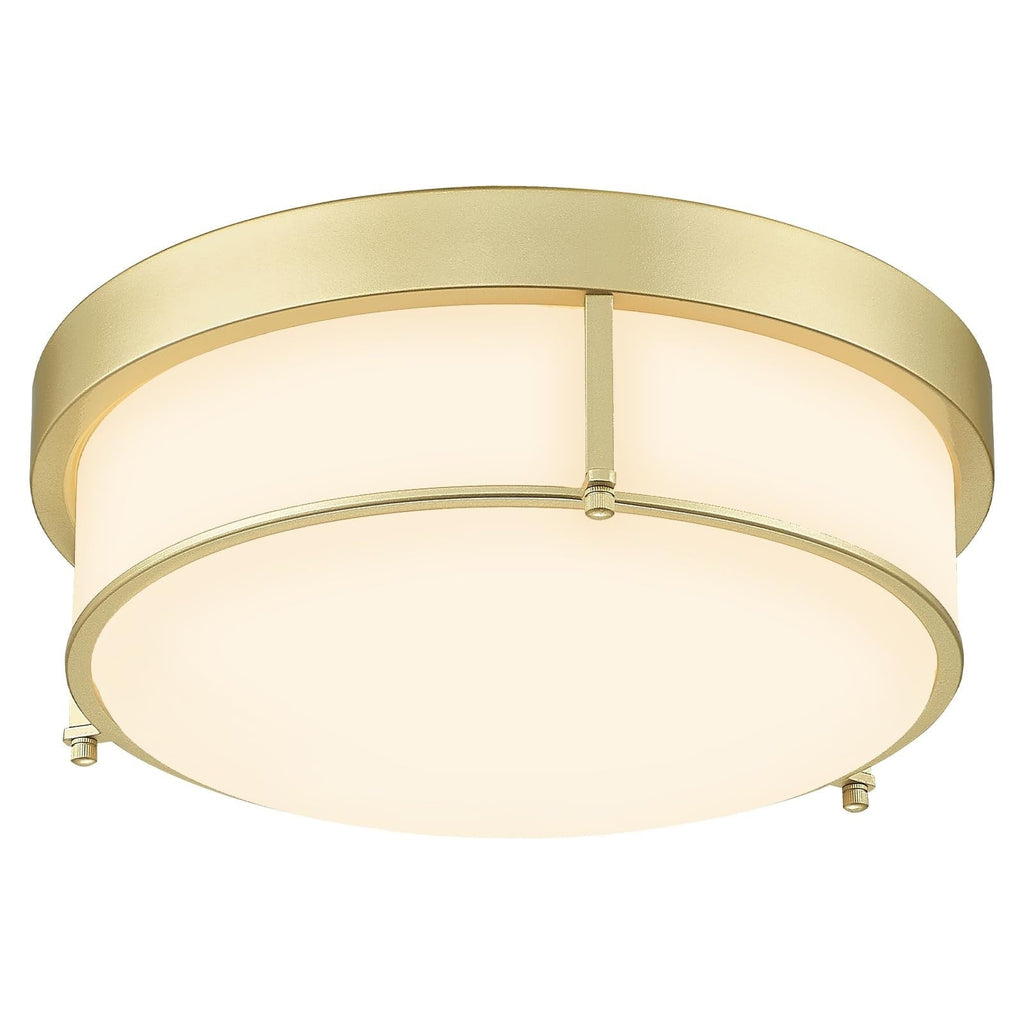 Plafonnier encastré à 3 lampes en verre grainé