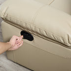 Ensemble de salon 3 pièces en cuir reconstitué avec canapé inclinable, causeuse et fauteuil