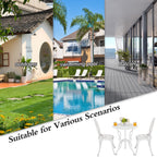 Ensemble de rosiers d'extérieur en aluminium 3 pièces avec table