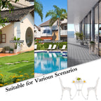 Ensemble de patio extérieur tulipe 3 pièces en aluminium avec table