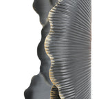 Décoration murale en métal gris foncé avec fleurs dorées de différentes tailles (lot de 3)