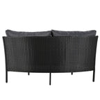 Ensemble de conversation d'extérieur incurvé 3 pièces