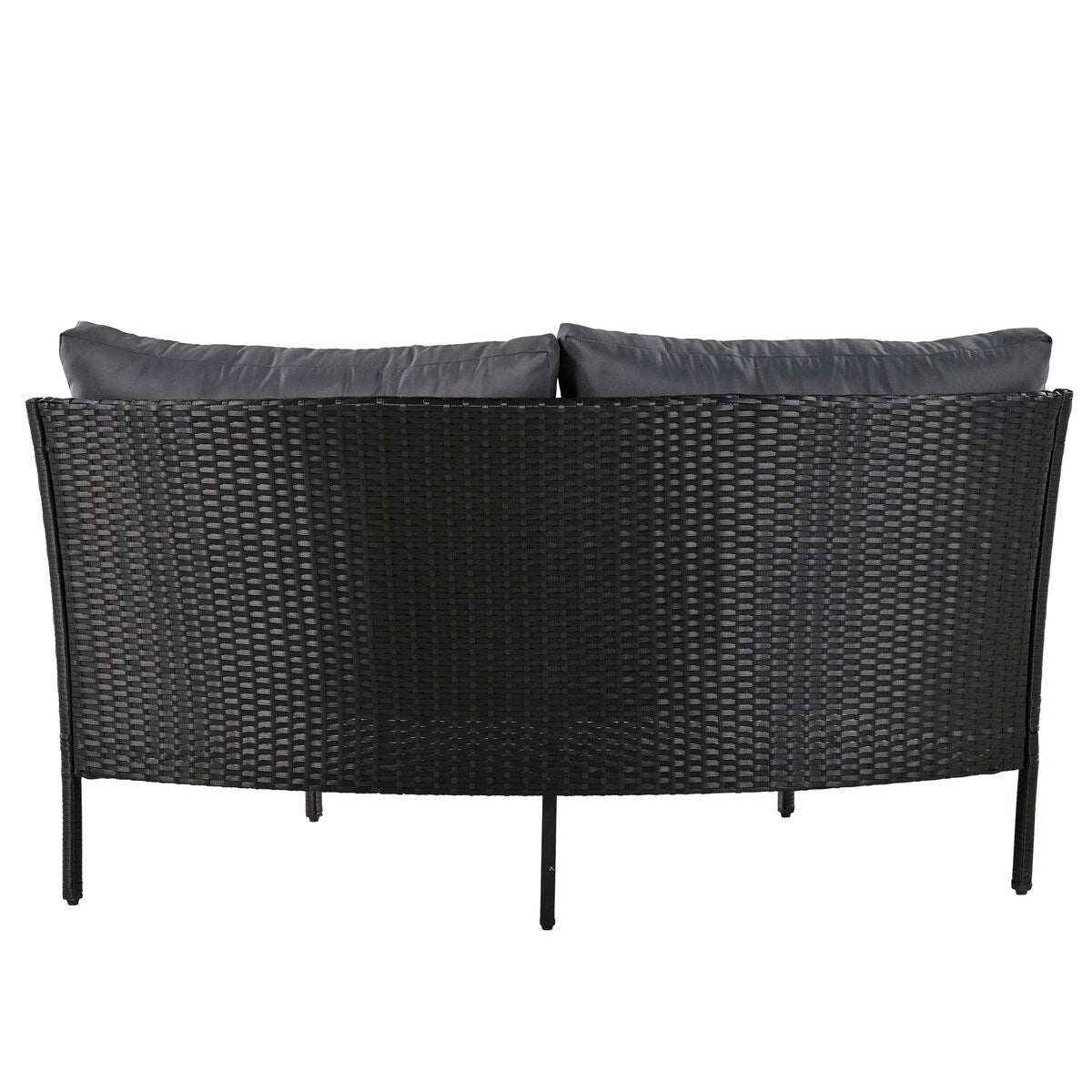 Ensemble de conversation d'extérieur incurvé 3 pièces