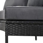 Ensemble de conversation d'extérieur incurvé 3 pièces