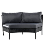 Ensemble de conversation d'extérieur incurvé 3 pièces