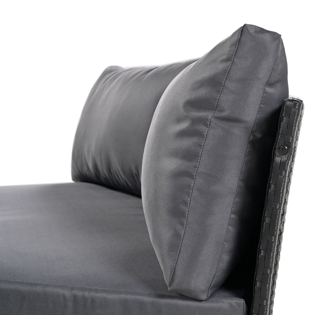 Ensemble de conversation d'extérieur incurvé 3 pièces