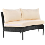 Ensemble de conversation d'extérieur incurvé 3 pièces