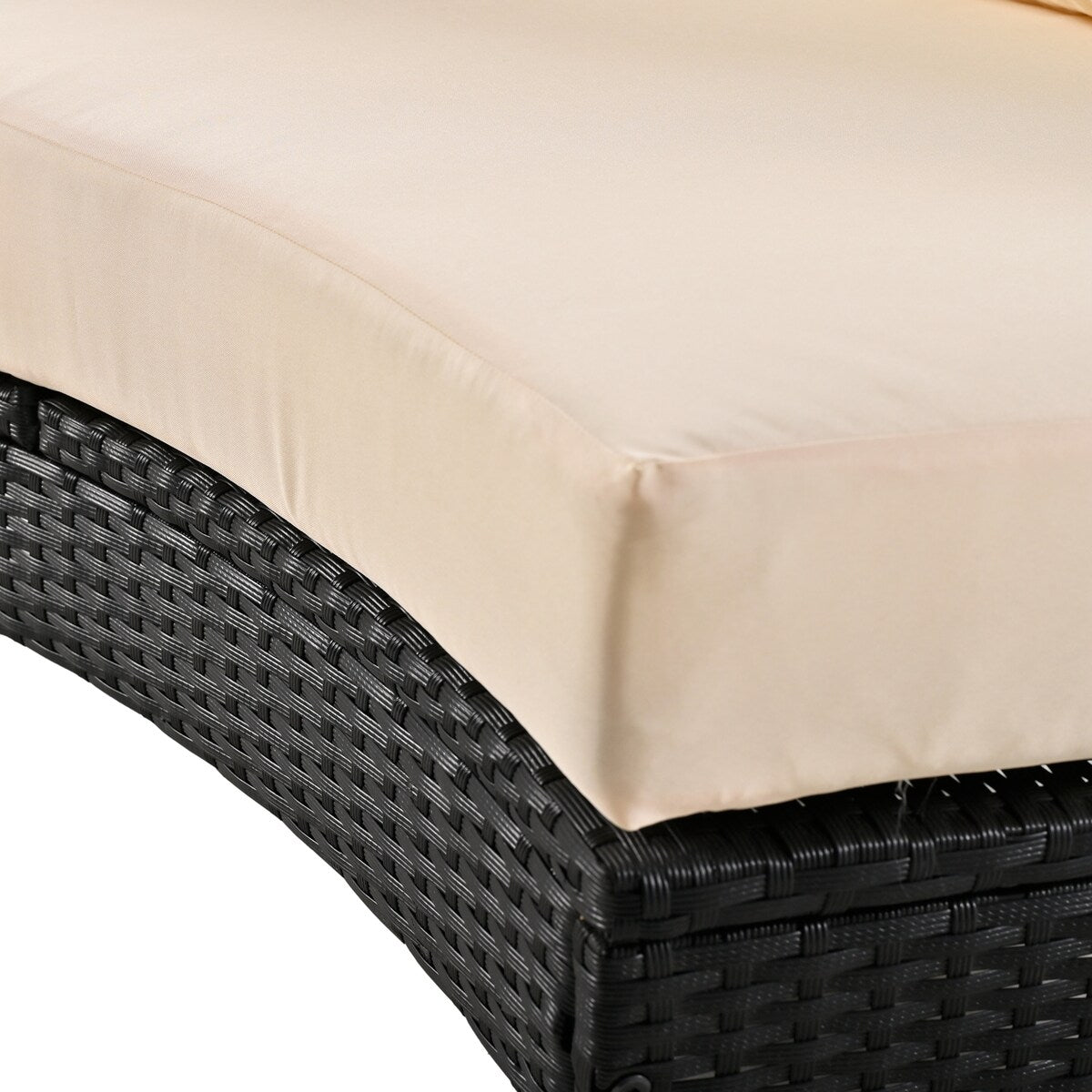 Ensemble de conversation d'extérieur incurvé 3 pièces