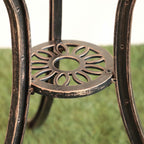 Ensemble bistro d'extérieur 3 pièces en fonte d'aluminium