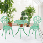 Ensemble bistro d'extérieur 3 pièces en fonte d'aluminium