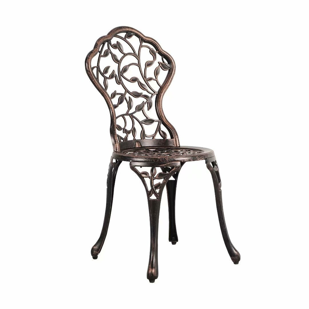 Ensemble bistro d'extérieur 3 pièces en fonte d'aluminium