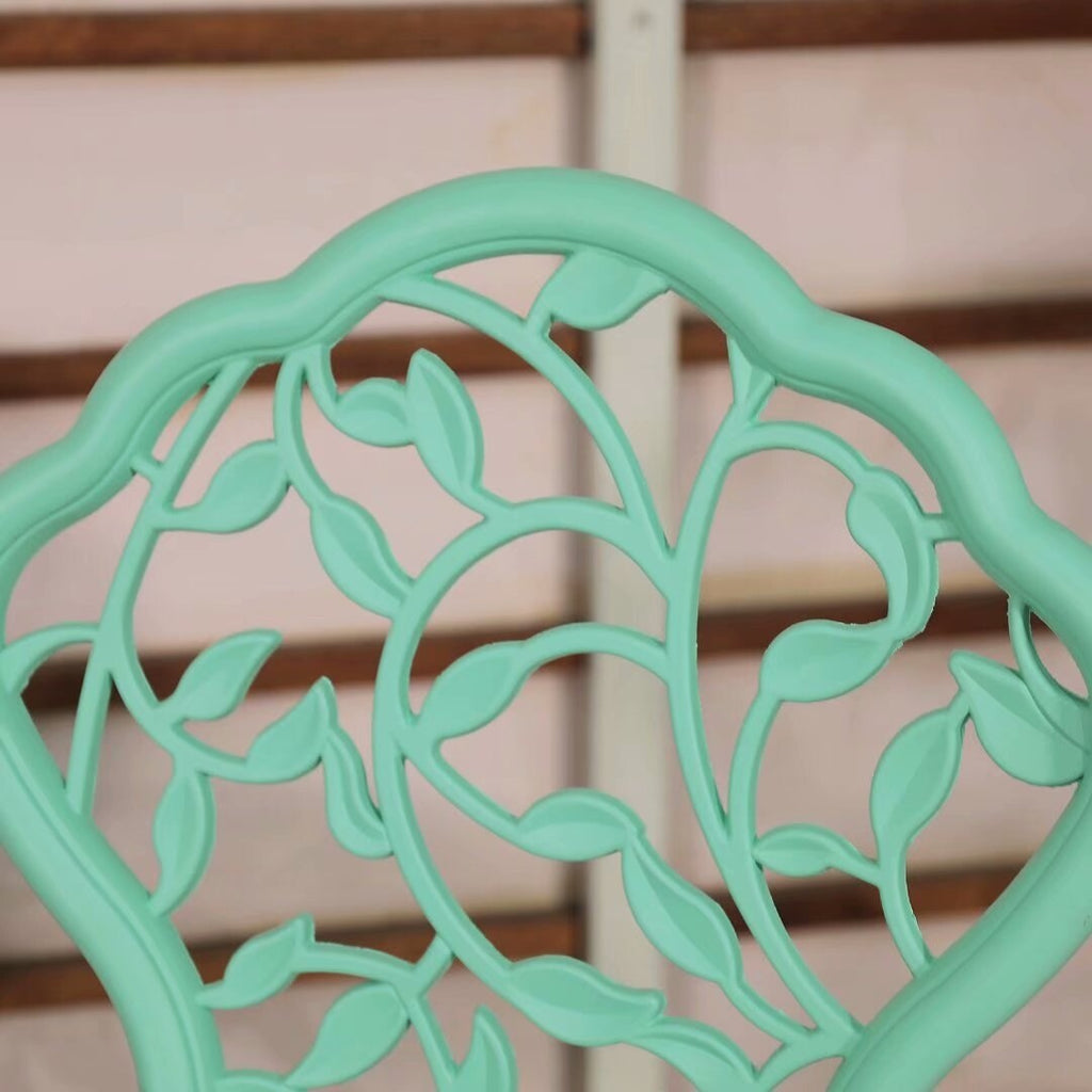 Ensemble bistro d'extérieur 3 pièces en fonte d'aluminium