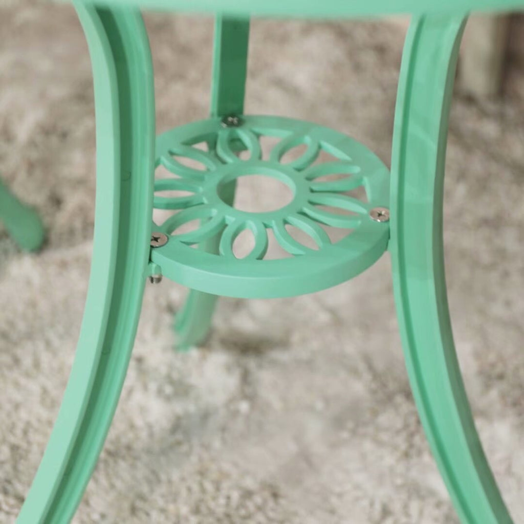 Ensemble bistro d'extérieur 3 pièces en fonte d'aluminium