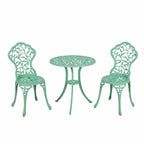 Ensemble bistro d'extérieur 3 pièces en fonte d'aluminium
