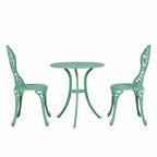 Ensemble bistro d'extérieur 3 pièces en fonte d'aluminium