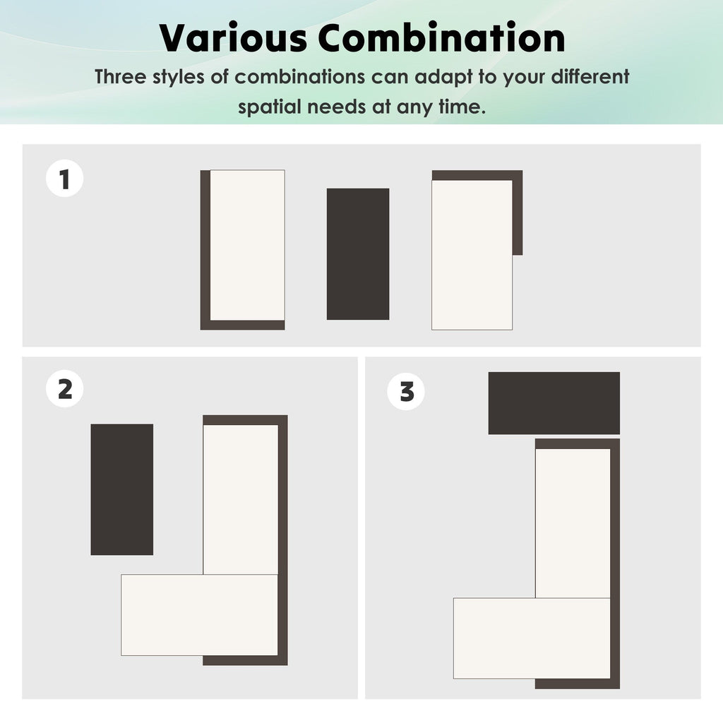 Ensemble de meubles d'extérieur 3 pièces en rotin PE pour patio, causeuse, canapé sectionnel, coussin