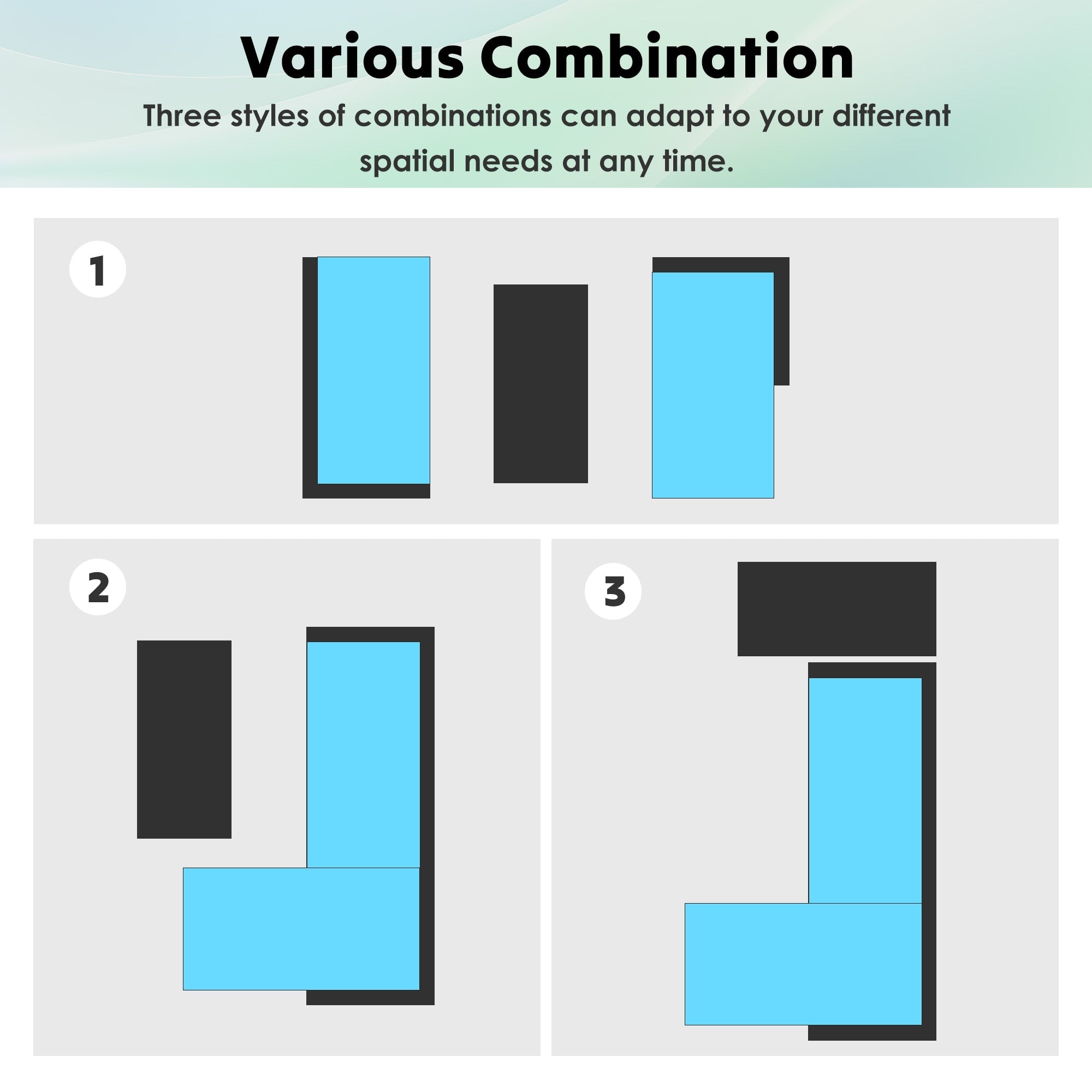 Ensemble de meubles d'extérieur 3 pièces en rotin PE pour patio, causeuse, canapé sectionnel, coussin