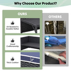 Ensemble de meubles d'extérieur 3 pièces en rotin PE pour patio, causeuse, canapé sectionnel, coussin