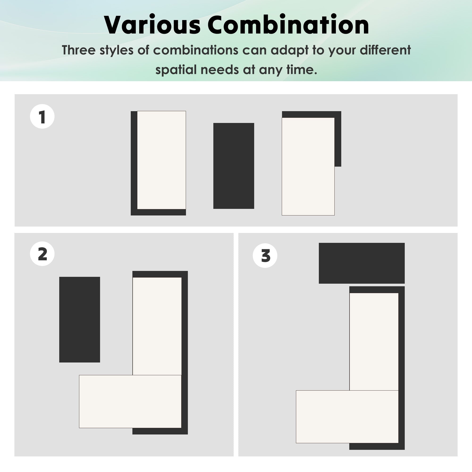 Ensemble de meubles d'extérieur 3 pièces en rotin PE pour patio, causeuse, canapé sectionnel, coussin